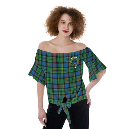 Forsyth Ancient Tartan Crest Off-Shoulder Blouse