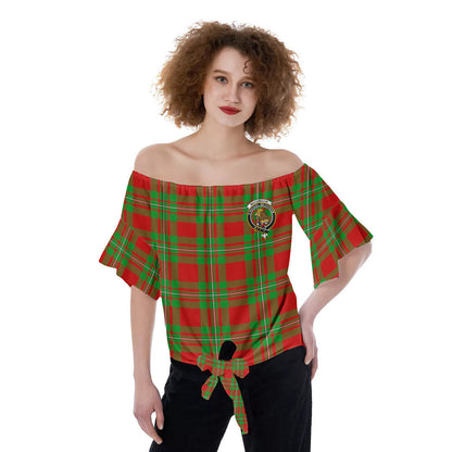 MacGregor Modern Tartan Crest Off-Shoulder Blouse