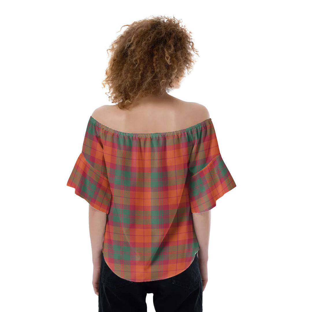 MacNab Ancient Tartan Crest Off-Shoulder Blouse