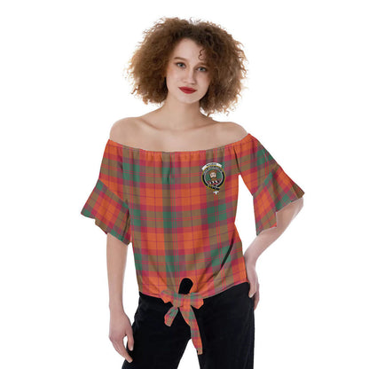 MacNab Ancient Tartan Crest Off-Shoulder Blouse