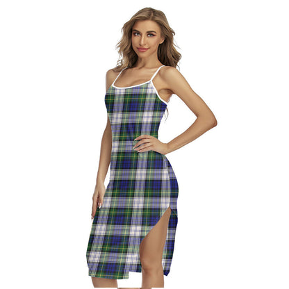 Gordon Dress Modern Tartan Plaid Back Cross Cami Dress