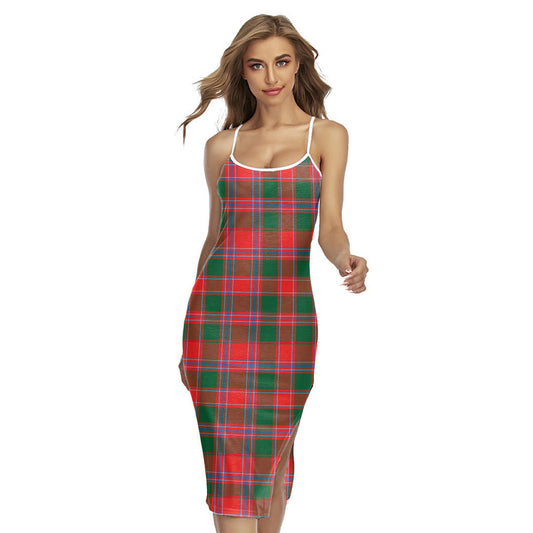 Dalziel Modern Tartan Plaid Back Cross Cami Dress