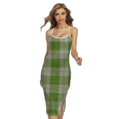 Cunningham Dress Green Dancers Tartan Plaid Back Cross Cami Dress