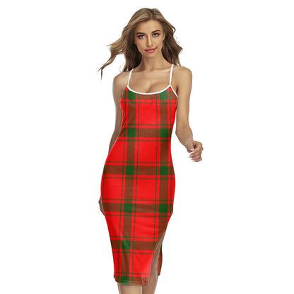 MacDonald of Sleat Tartan Plaid Back Cross Cami Dress