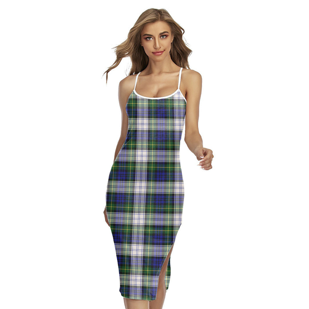 Gordon Dress Modern Tartan Plaid Back Cross Cami Dress