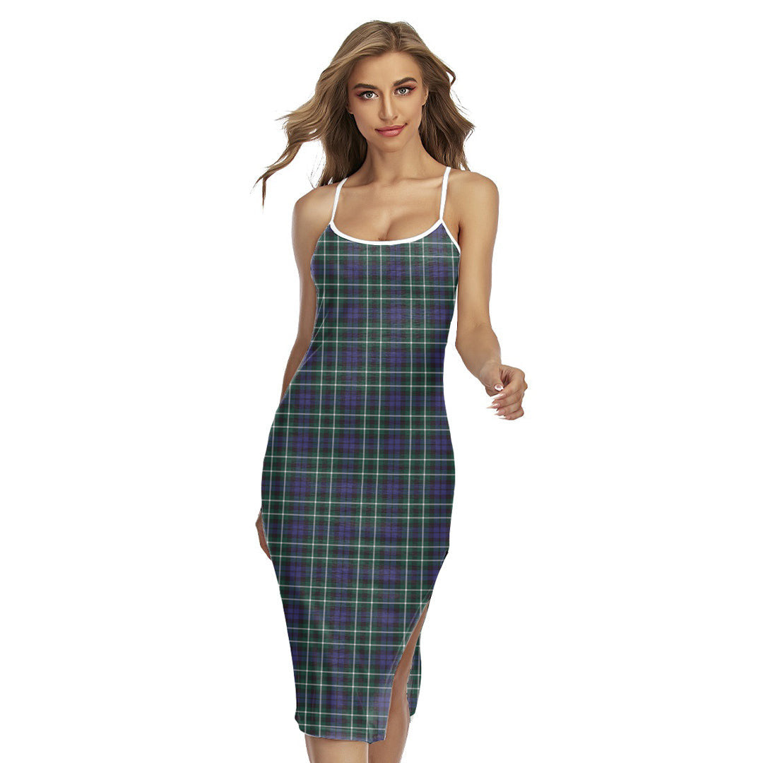 Graham of Montrose Modern Tartan Plaid Back Cross Cami Dress