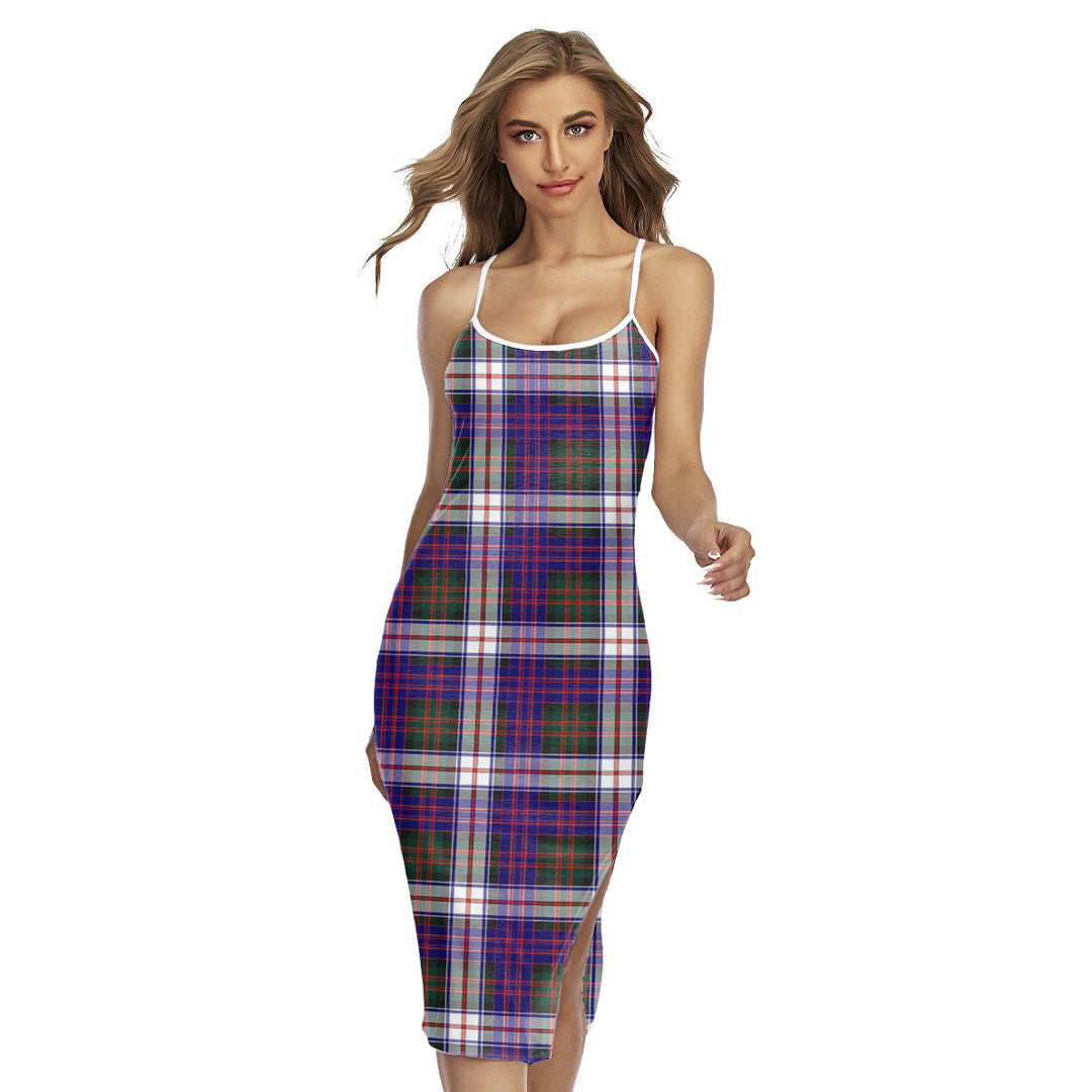 MacDonald Dress Modern Tartan Plaid Back Cross Cami Dress