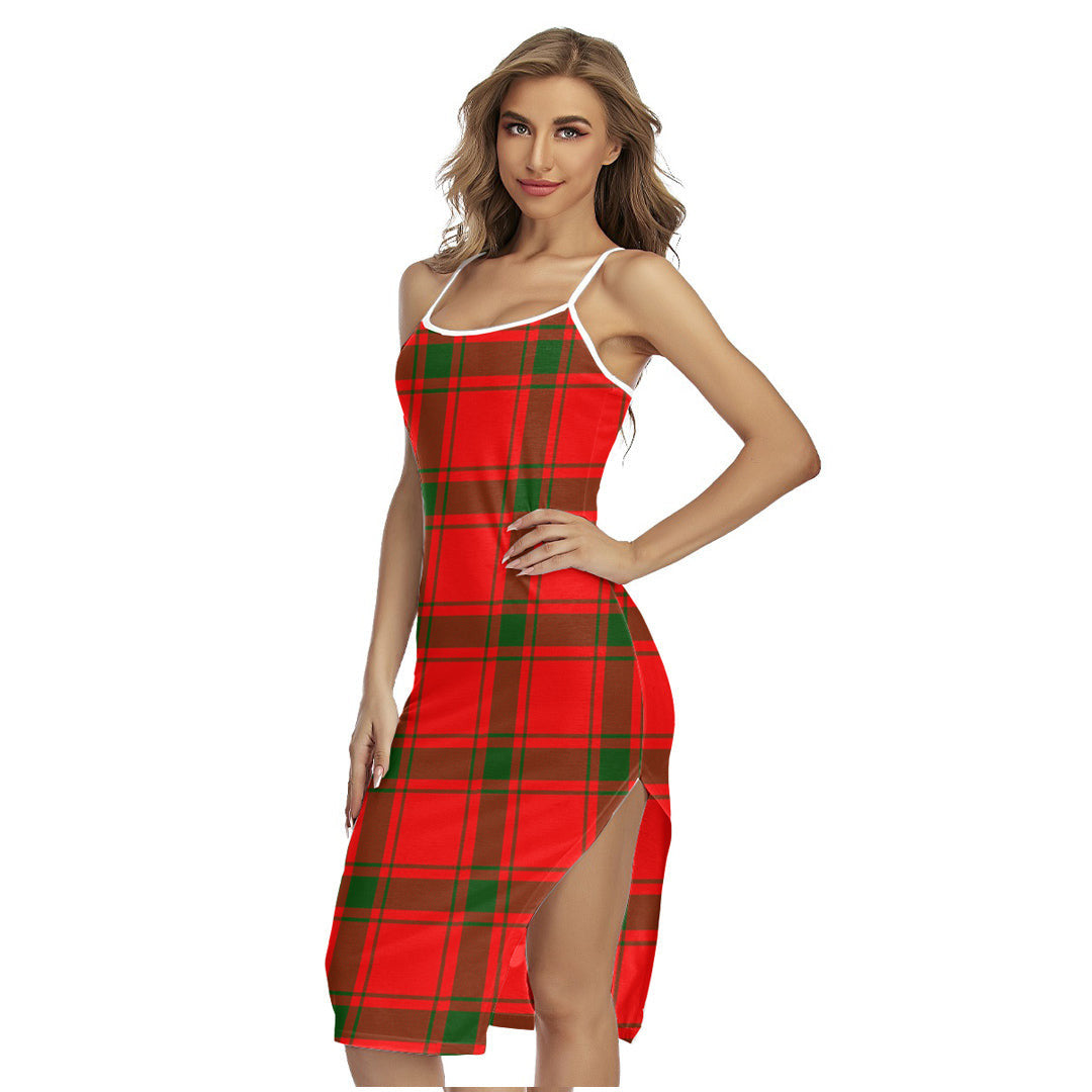 MacDonald of Sleat Tartan Plaid Back Cross Cami Dress