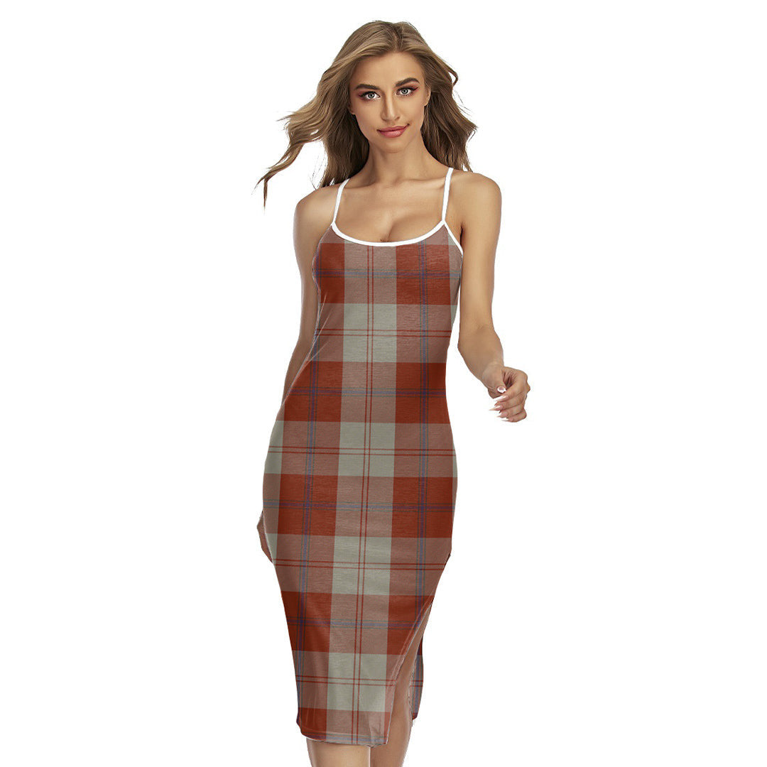 Davidson Dress Dancers Tartan Plaid Back Cross Cami Dress