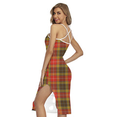 Buchanan Old Set Weathered Tartan Plaid Back Cross Cami Dress