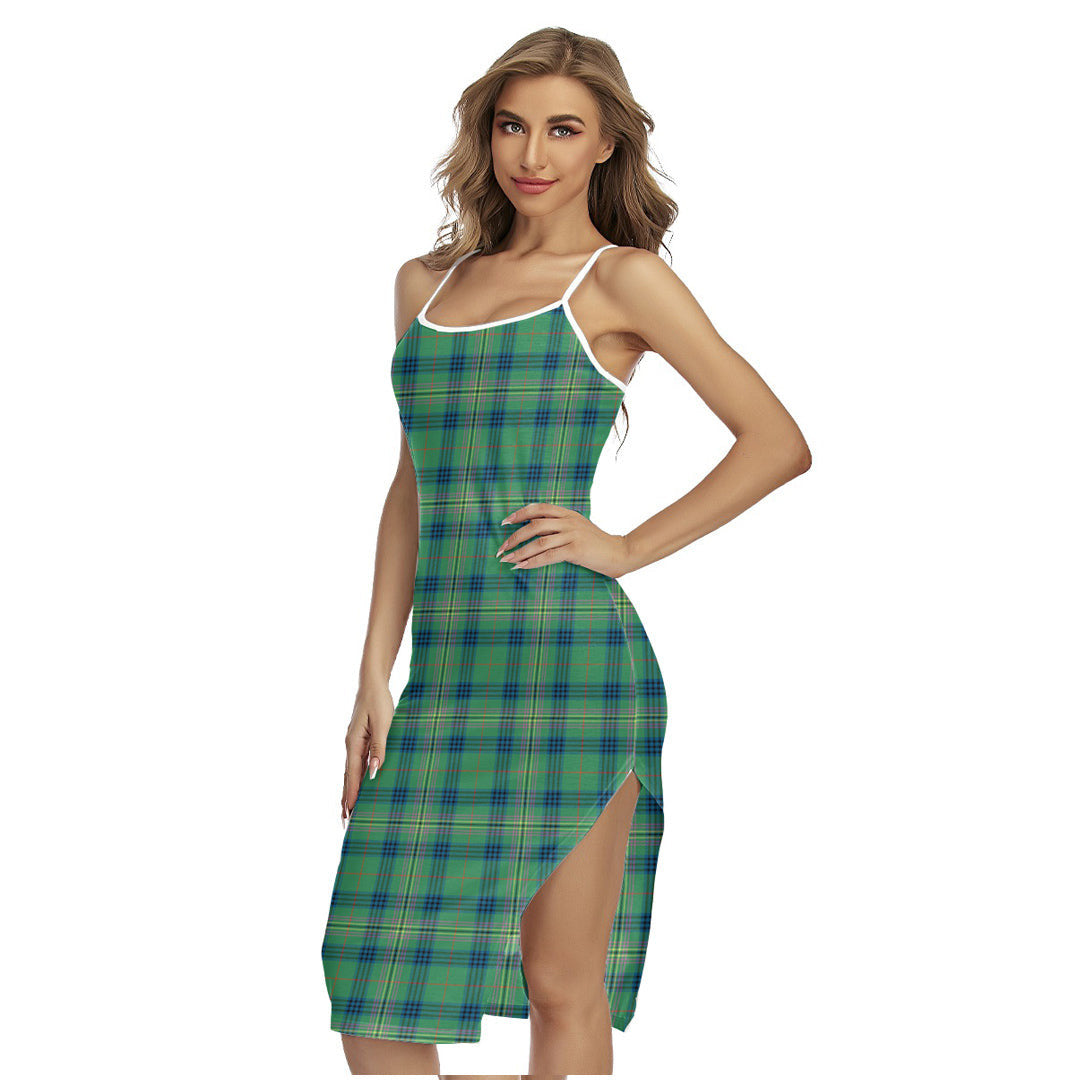 Kennedy Ancient Tartan Plaid Back Cross Cami Dress