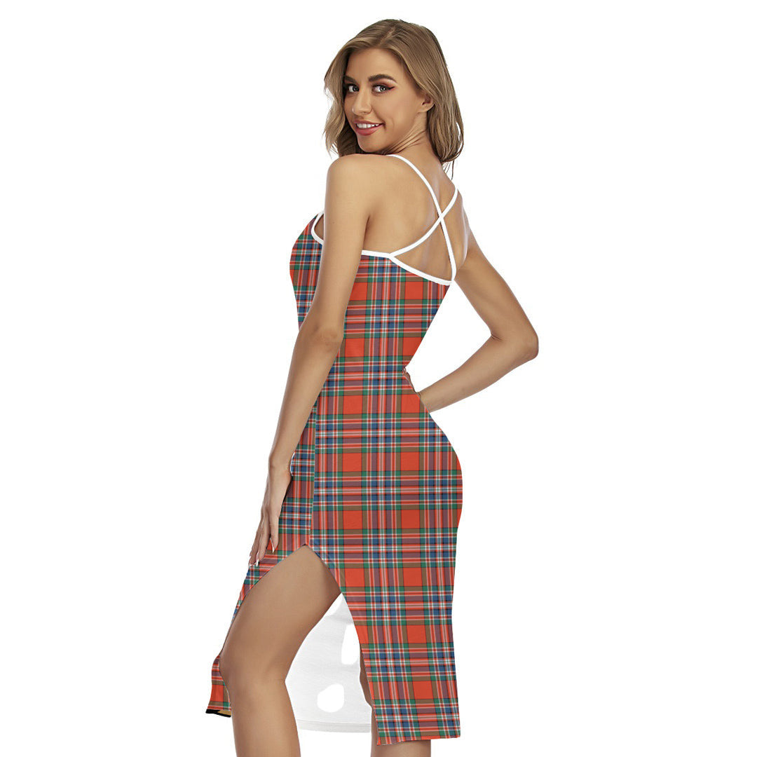 MacFarlane Ancient Tartan Plaid Back Cross Cami Dress