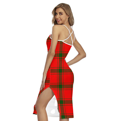 MacDonald of Sleat Tartan Plaid Back Cross Cami Dress