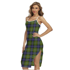 Fergusson Modern Tartan Plaid Back Cross Cami Dress