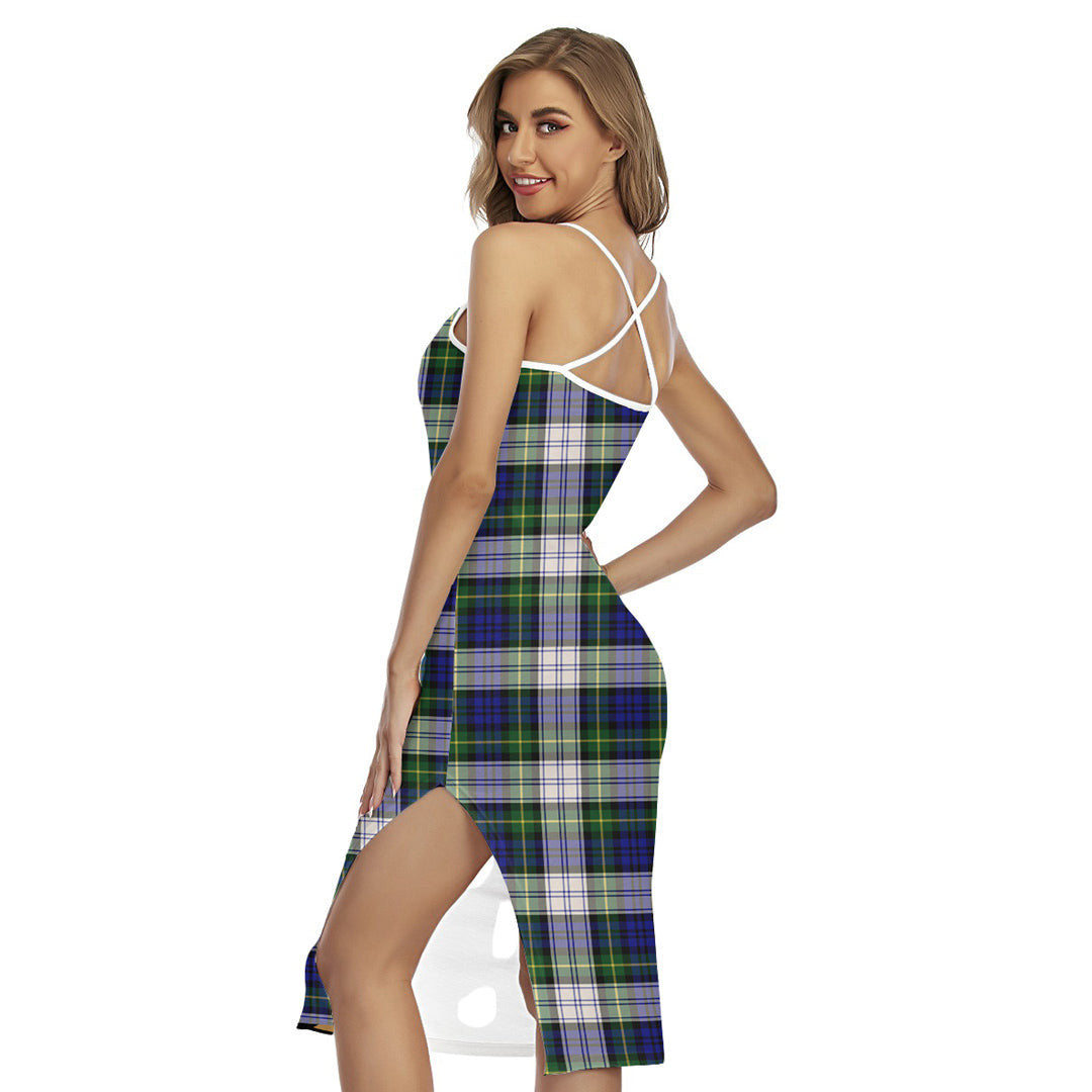 Gordon Dress Modern Tartan Plaid Back Cross Cami Dress