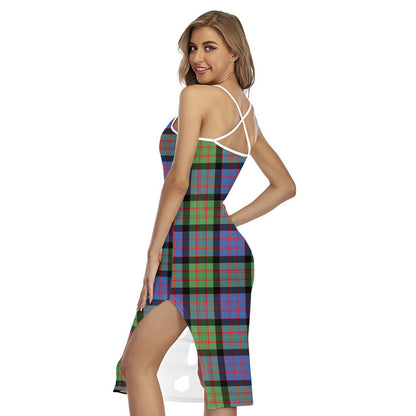 MacDonald Ancient Tartan Plaid Back Cross Cami Dress