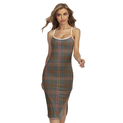 Kennedy Weathered Tartan Plaid Back Cross Cami Dress