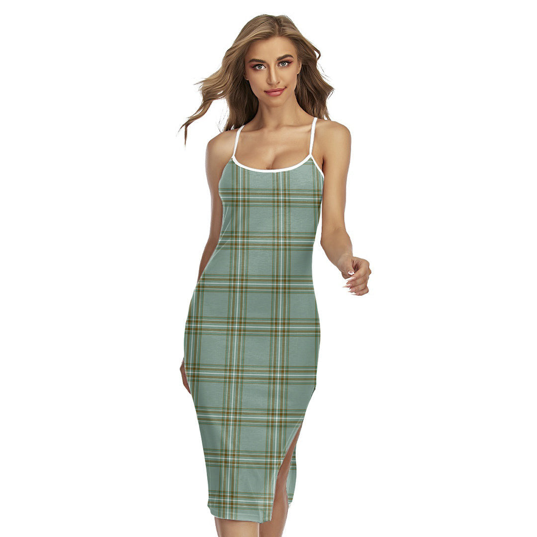 Kelly Dress Tartan Plaid Back Cross Cami Dress