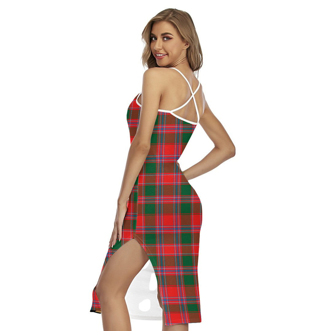 Dalziel Modern Tartan Plaid Back Cross Cami Dress