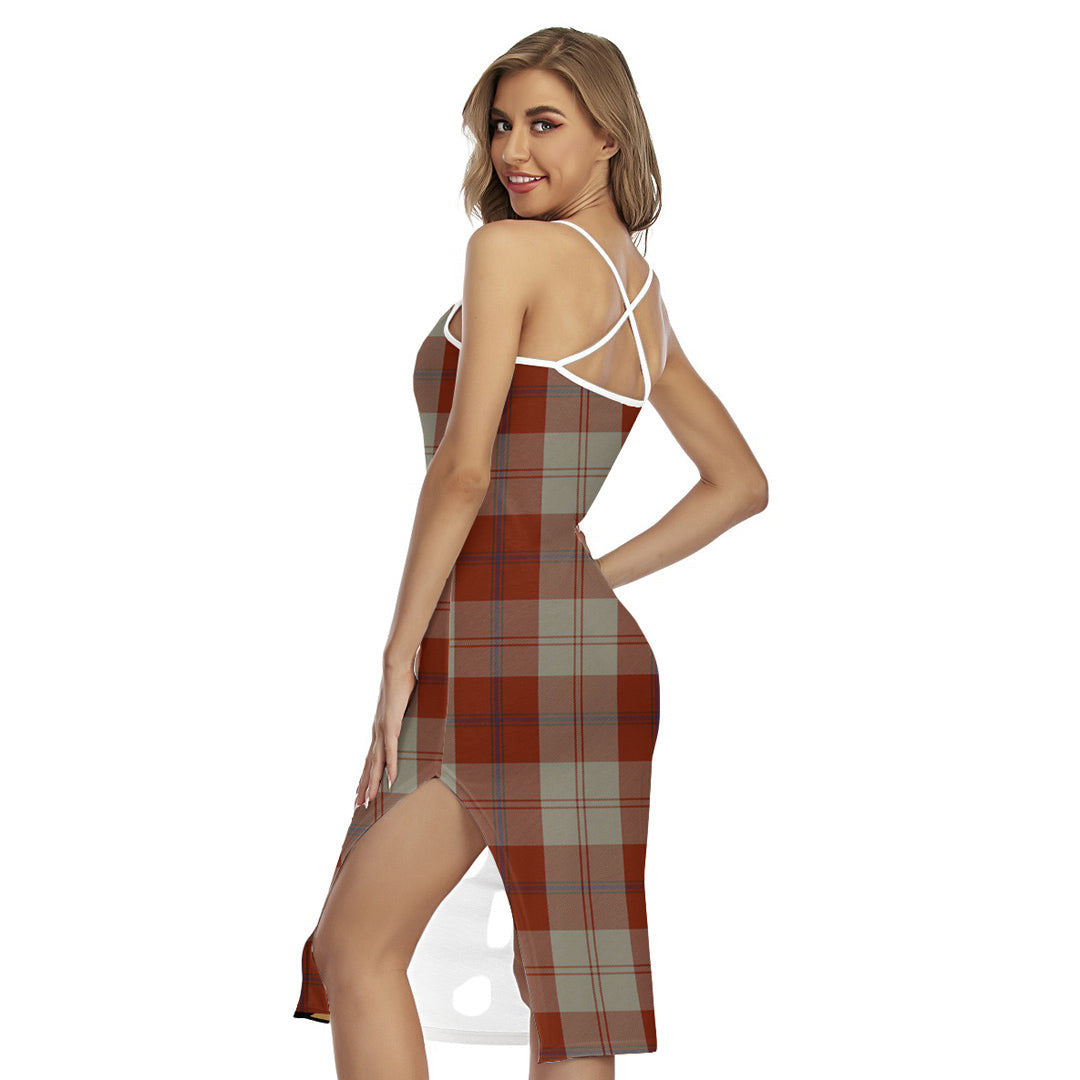 Davidson Dress Dancers Tartan Plaid Back Cross Cami Dress