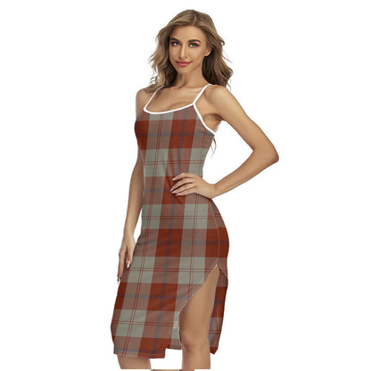 Davidson Dress Dancers Tartan Plaid Back Cross Cami Dress