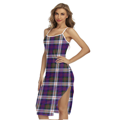 MacDonald Dress Modern Tartan Plaid Back Cross Cami Dress