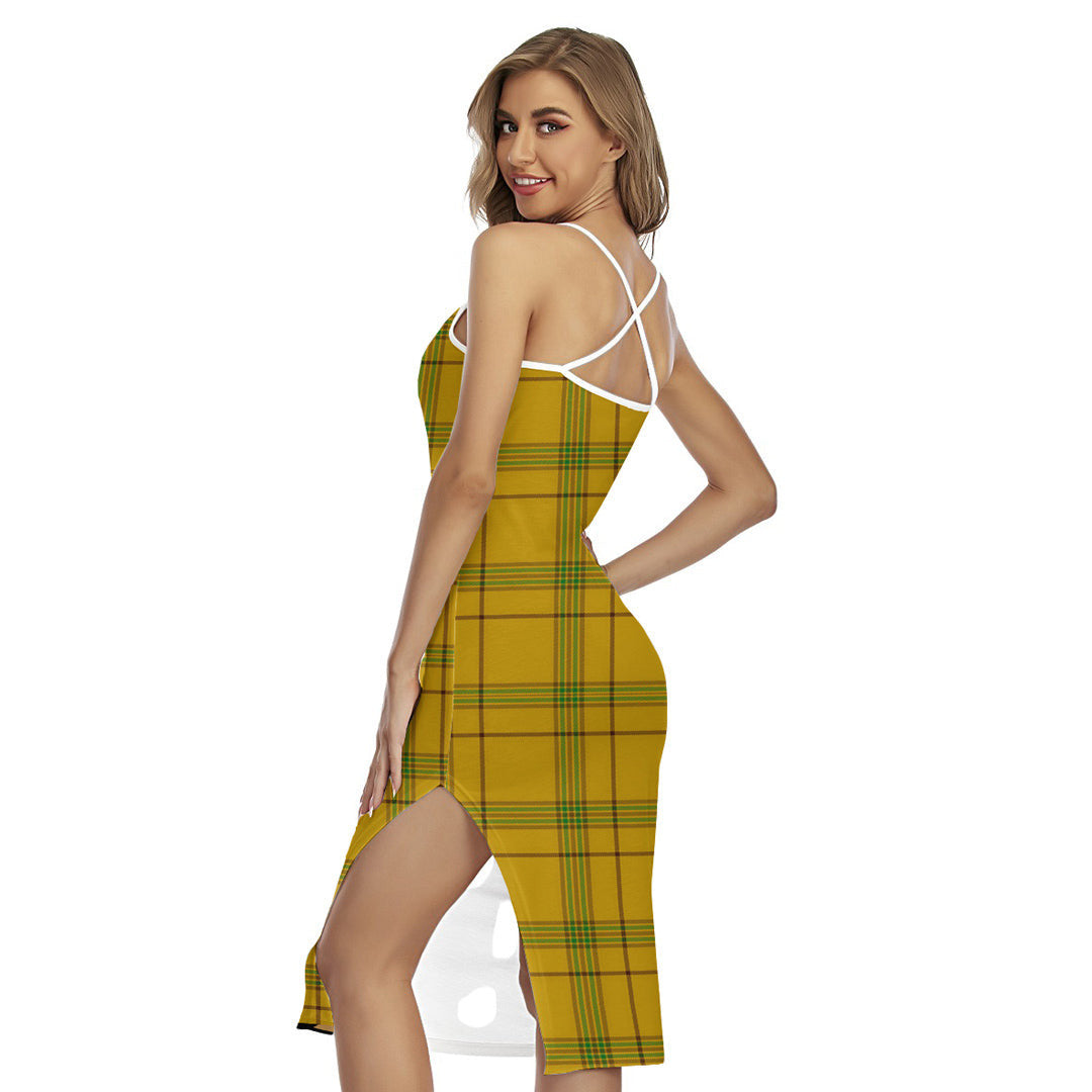 Houston Tartan Plaid Back Cross Cami Dress