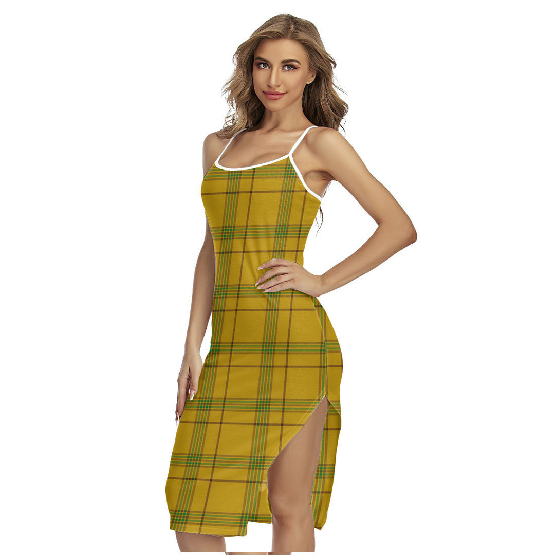 Houston Tartan Plaid Back Cross Cami Dress