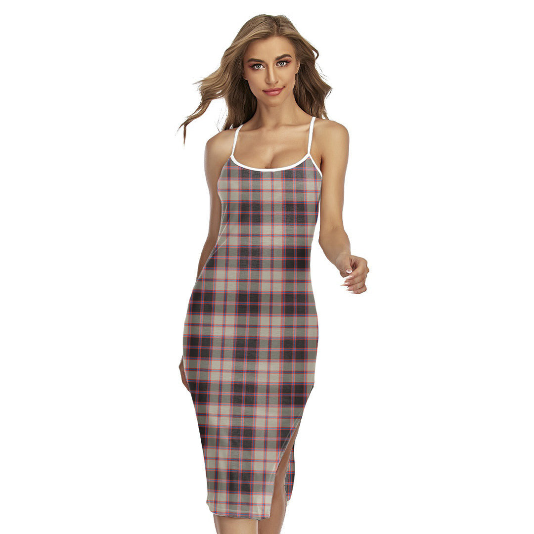 MacPherson Hunting Ancient Tartan Plaid Back Cross Cami Dress