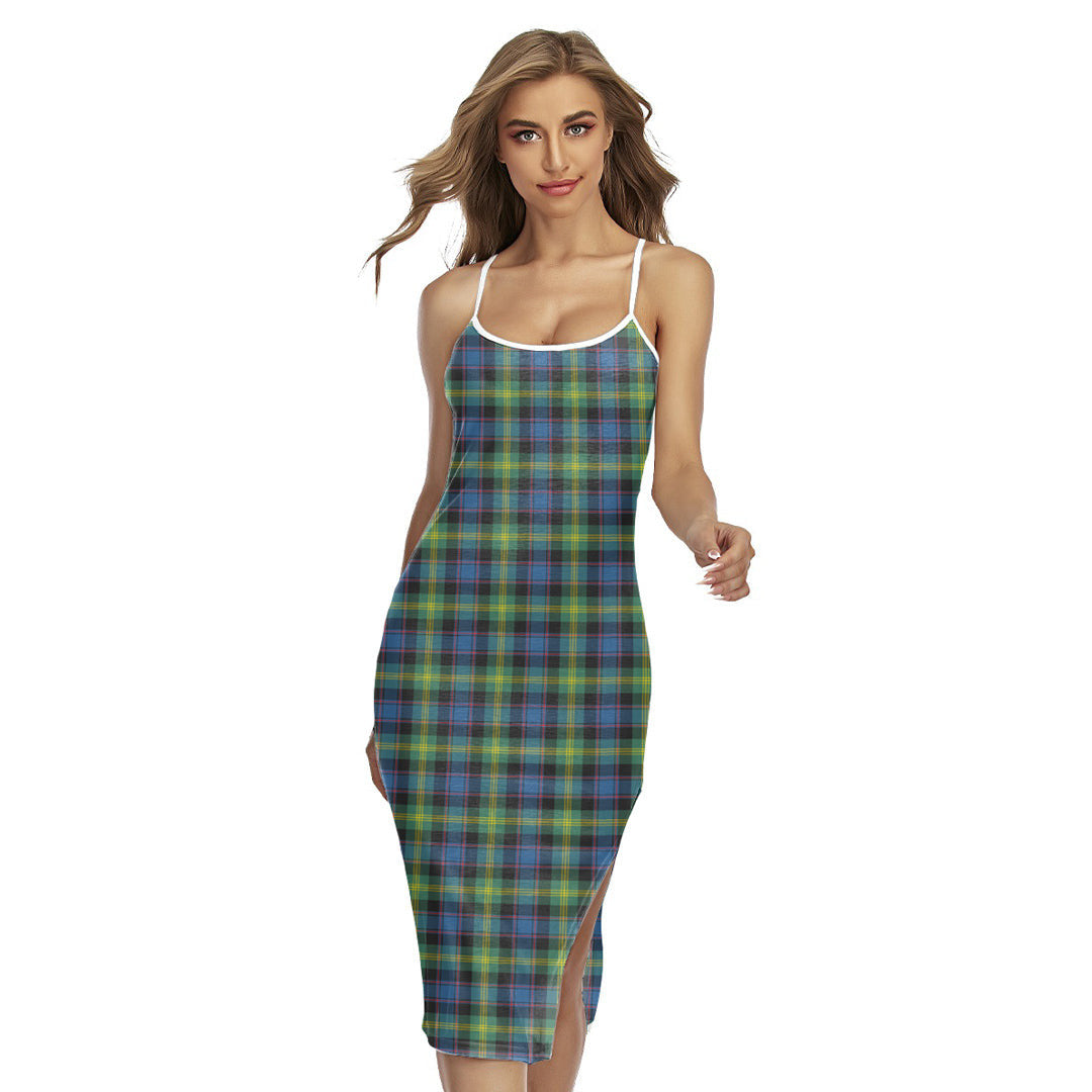 Watson Ancient Tartan Plaid Back Cross Cami Dress