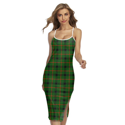 Kincaid Modern Tartan Plaid Back Cross Cami Dress