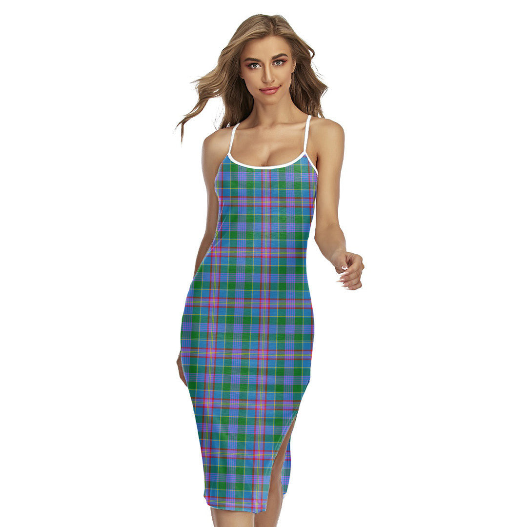 Pitcairn Hunting Tartan Plaid Back Cross Cami Dress