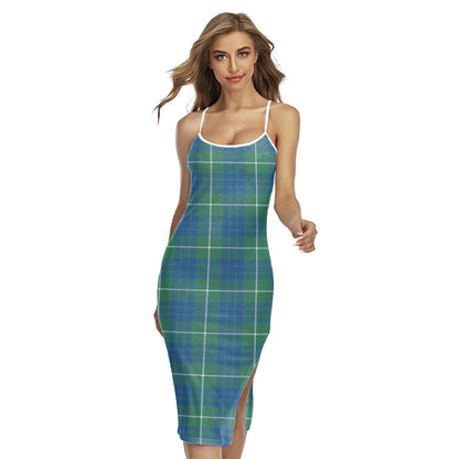 Hamilton Hunting Ancient Tartan Plaid Back Cross Cami Dress