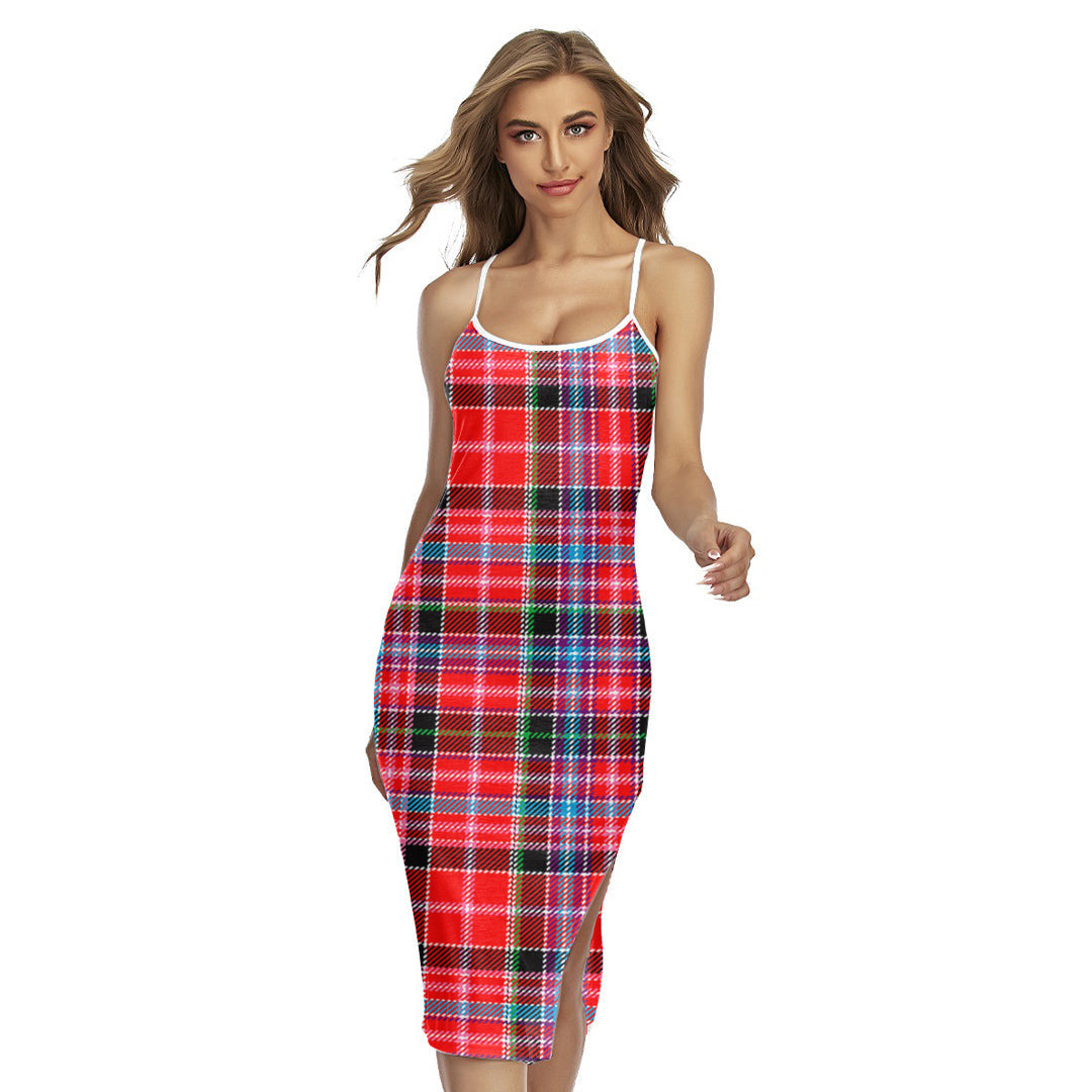 Aberdeen District Tartan Plaid Back Cross Cami Dress