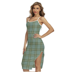 Kelly Dress Tartan Plaid Back Cross Cami Dress