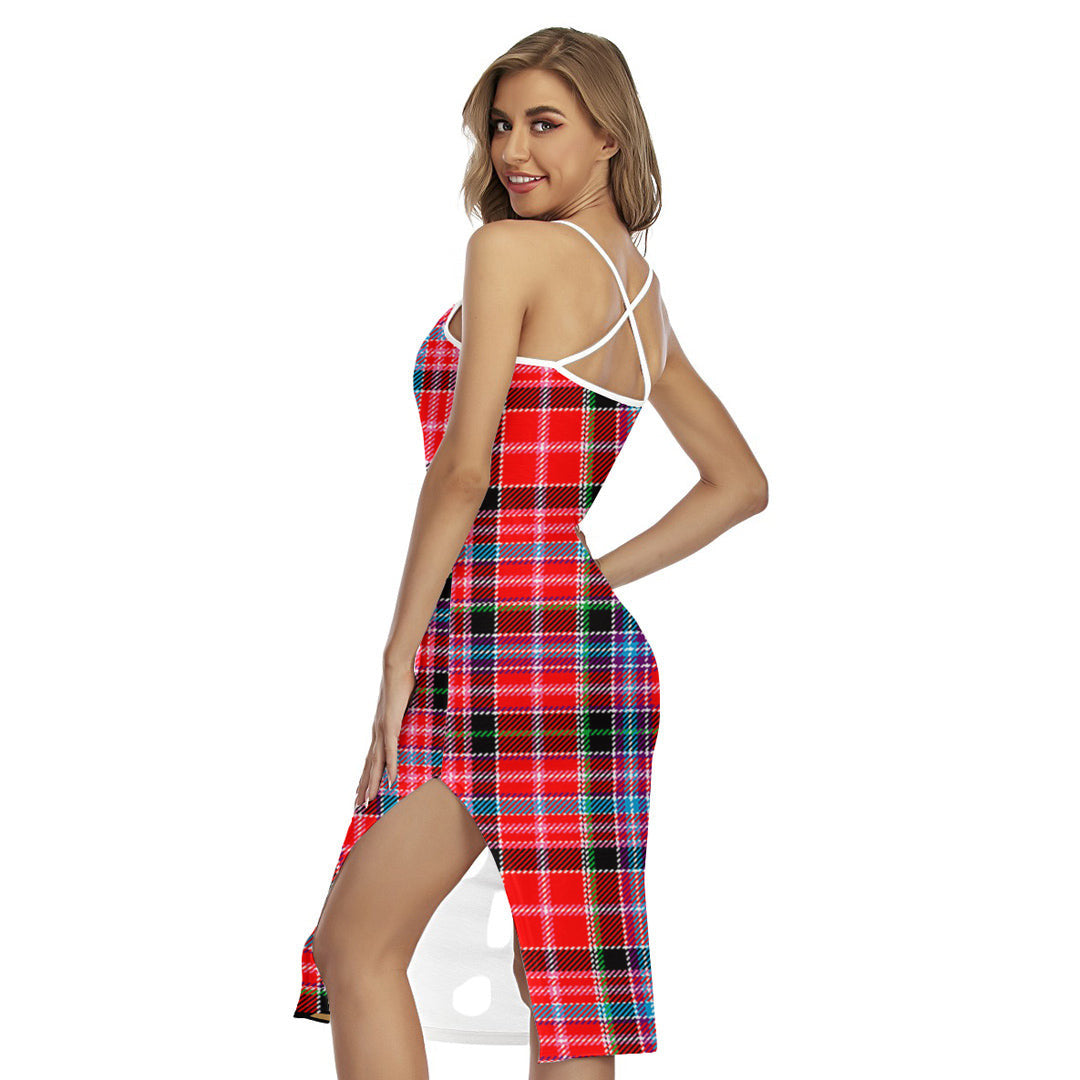 Aberdeen District Tartan Plaid Back Cross Cami Dress