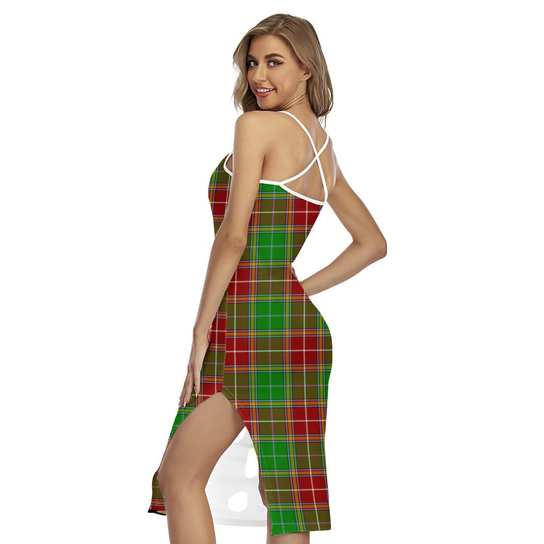 Baxter Modern Tartan Plaid Back Cross Cami Dress
