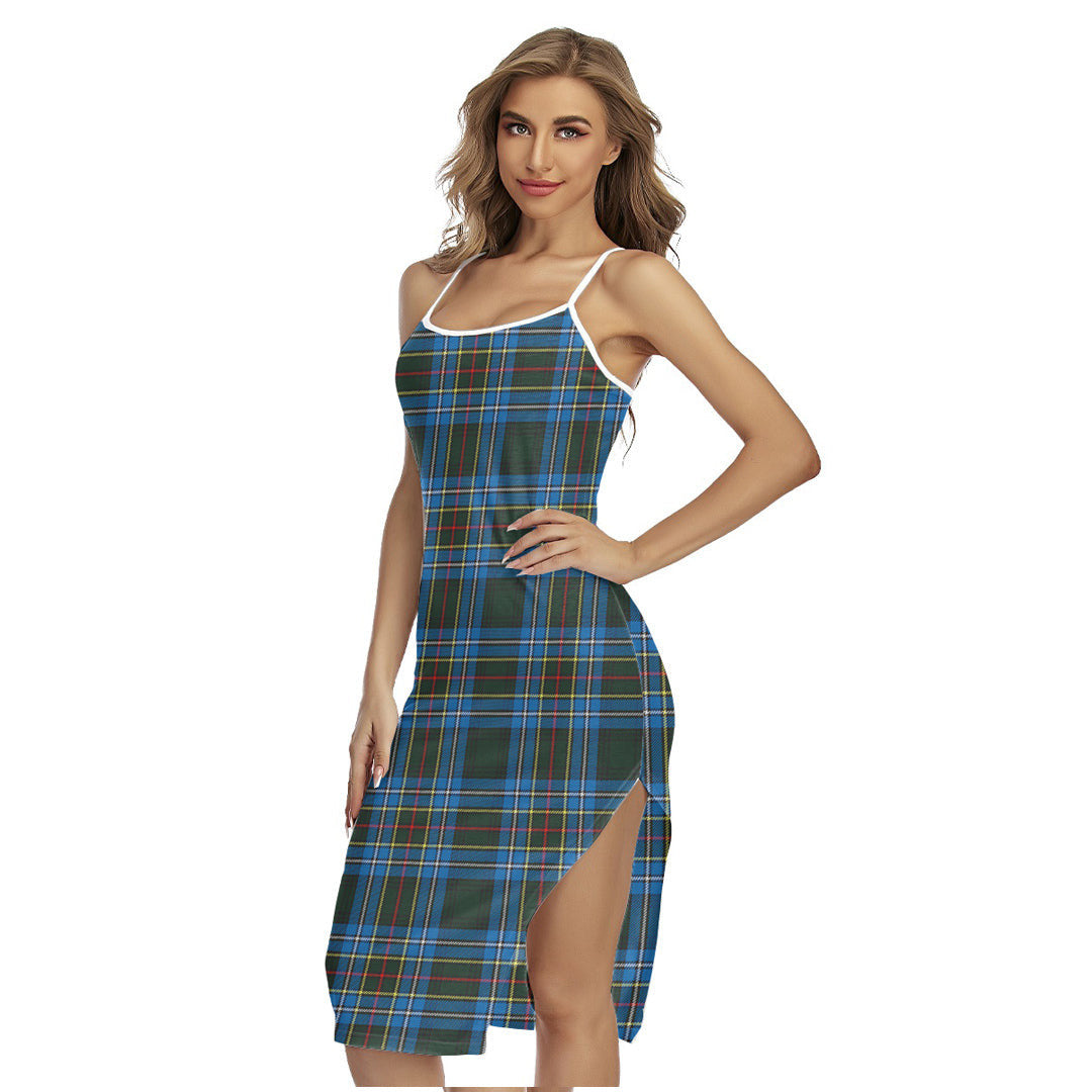 Cockburn Modern Tartan Plaid Back Cross Cami Dress