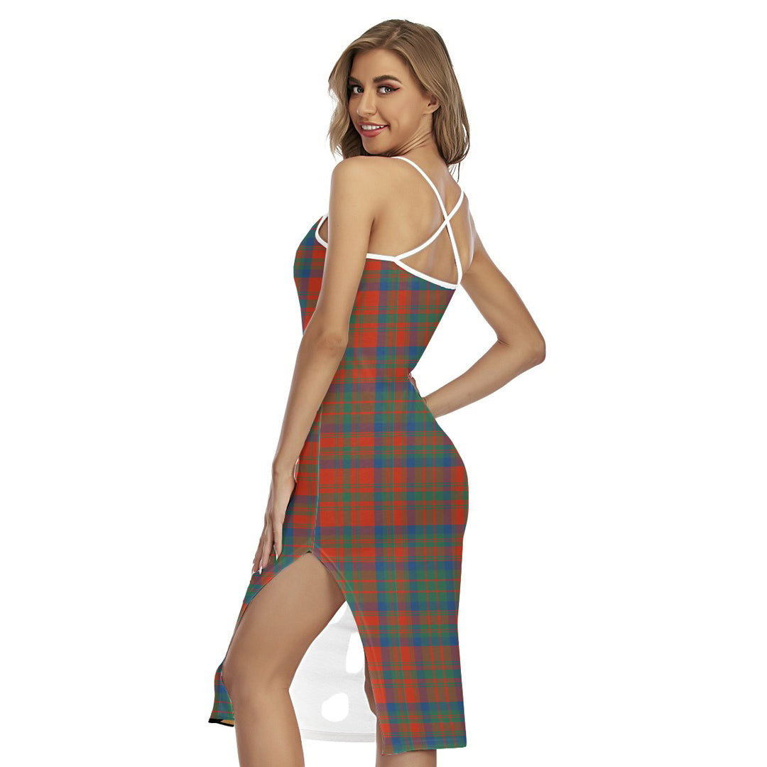 Matheson Ancient Tartan Plaid Back Cross Cami Dress