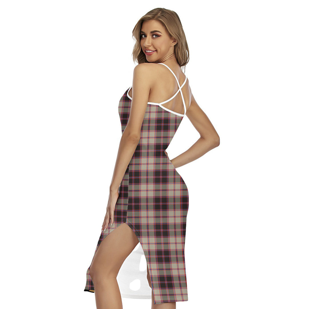 MacPherson Hunting Ancient Tartan Plaid Back Cross Cami Dress