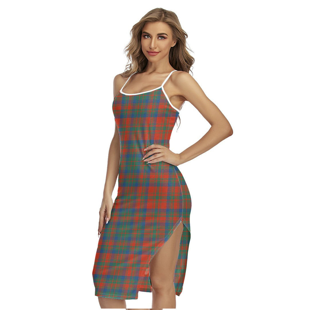 Matheson Ancient Tartan Plaid Back Cross Cami Dress