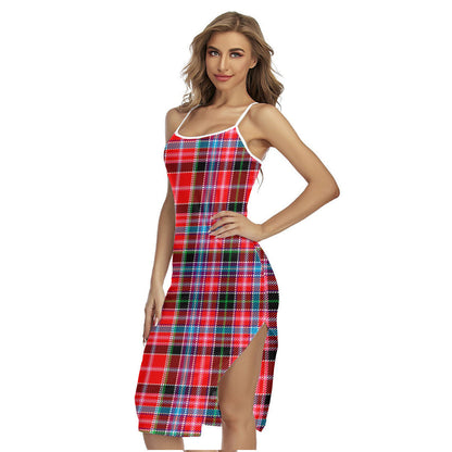 Aberdeen District Tartan Plaid Back Cross Cami Dress