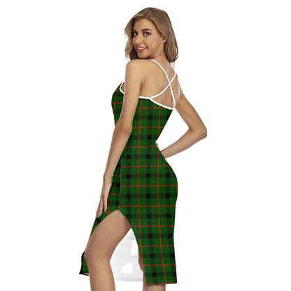 Kincaid Modern Tartan Plaid Back Cross Cami Dress