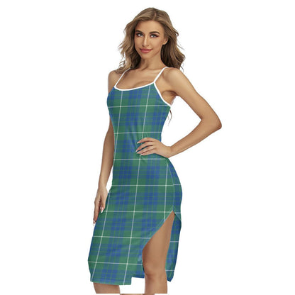 Hamilton Hunting Ancient Tartan Plaid Back Cross Cami Dress