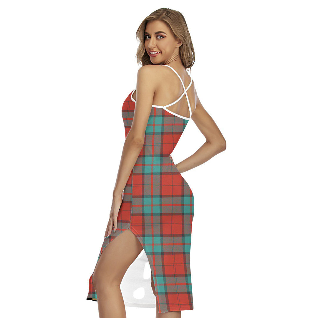 Dunbar Ancient Tartan Plaid Back Cross Cami Dress