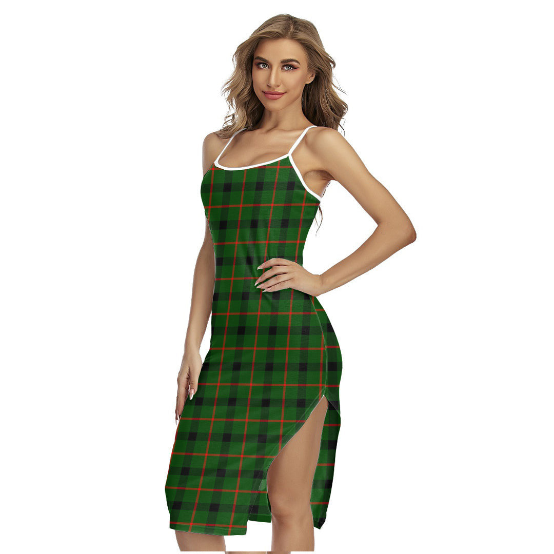 Kincaid Modern Tartan Plaid Back Cross Cami Dress