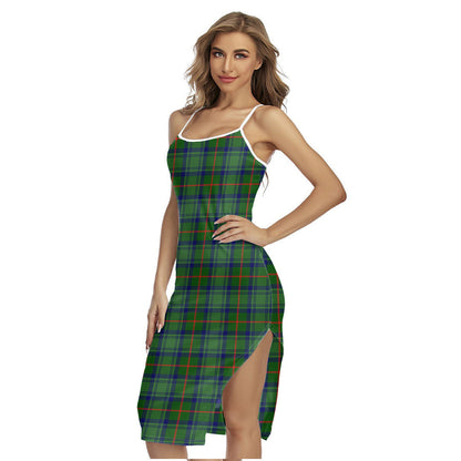 Cranstoun Tartan Plaid Back Cross Cami Dress