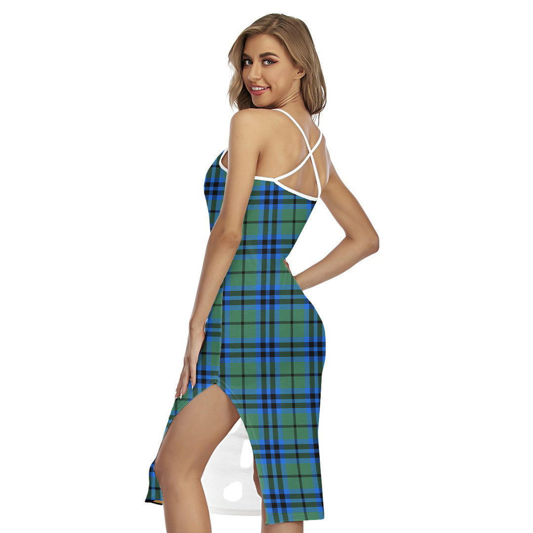 Falconer Tartan Plaid Back Cross Cami Dress