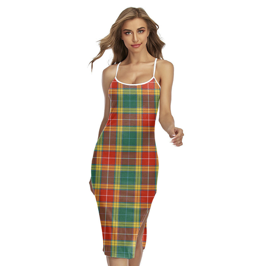 Buchanan Old Sett Tartan Plaid Back Cross Cami Dress