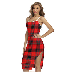 Wemyss Modern Tartan Plaid Back Cross Cami Dress
